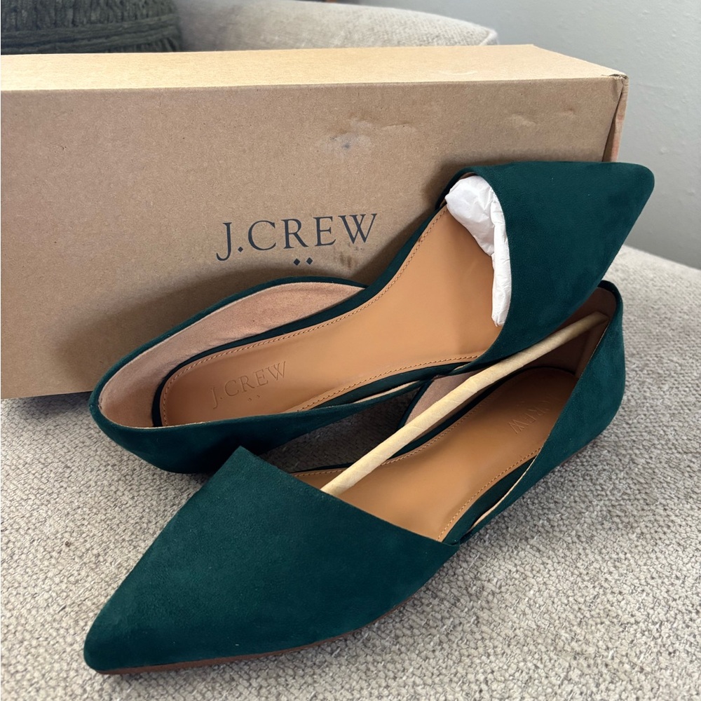 J. Crew Women's Dark Green Suede Loafers